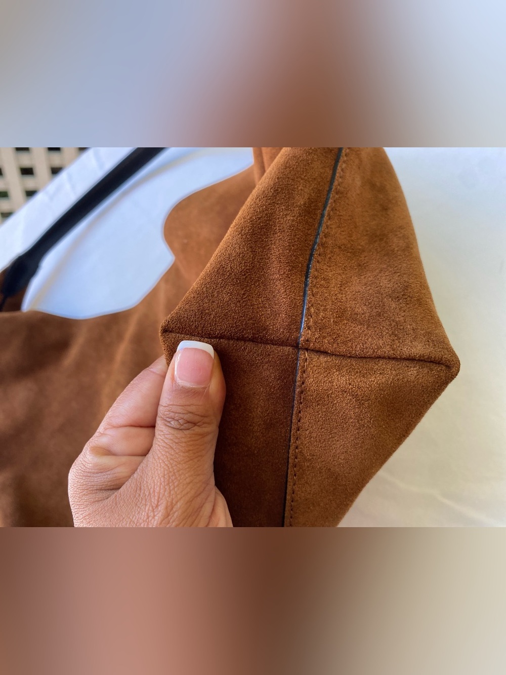 Madewell Mylie Suede Shoulder Leather Bag brown - Picture 9 of 11